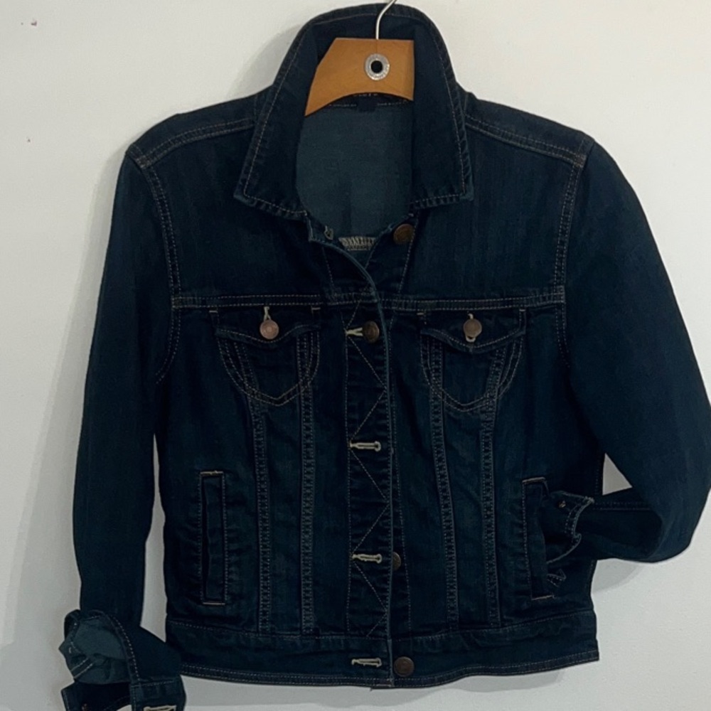 American Eagle Outfitters Dark Rinse Denim Jacket  W/Pockets